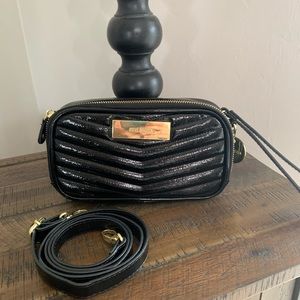 Steve Madden Black Patent crossbody/wristlet
